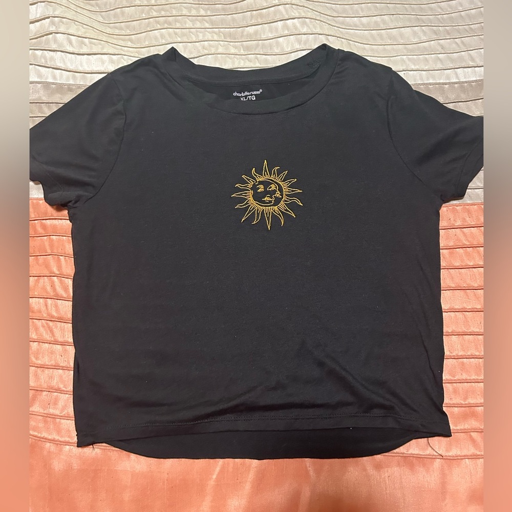 Black Crop Top Charlotte Russe